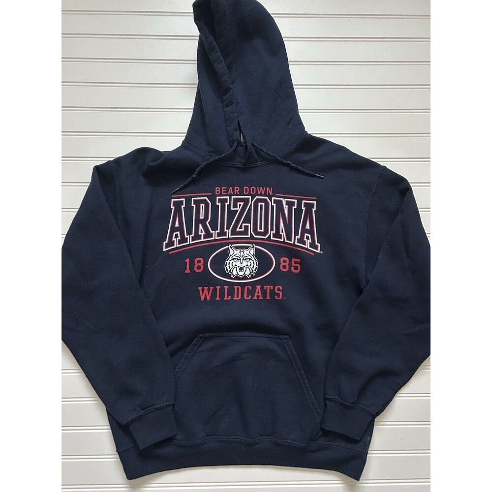University of Arizona Wildcats Hoodie Sweatshirt Gildan Small Navy Bear Down